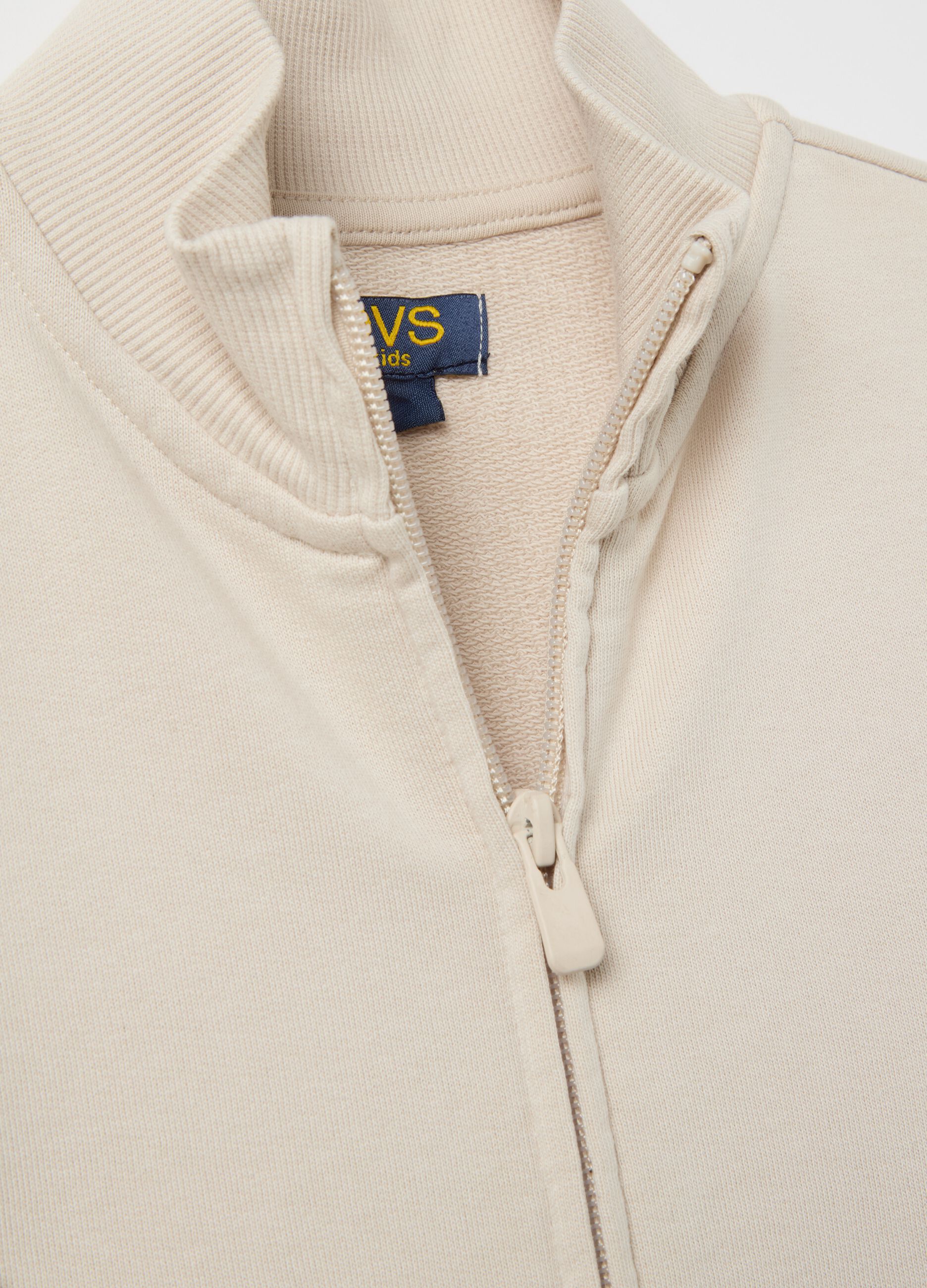 Full-zip in French Terry tinta unita 