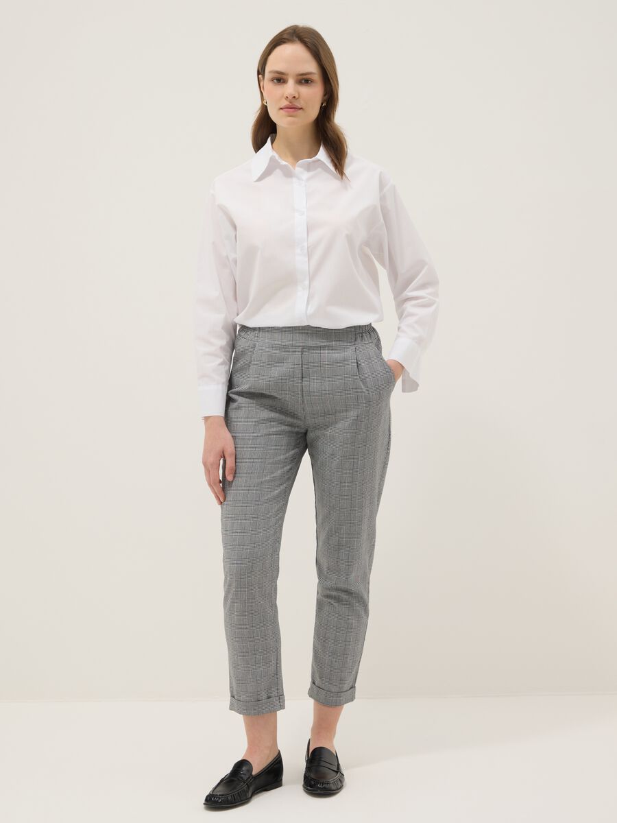 Camicia bianca in puro cotone slim fit_1