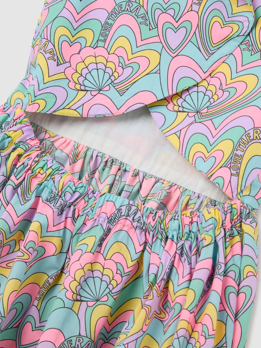 Multicolored Poplin Sleeveless Dress Love Therapy_2