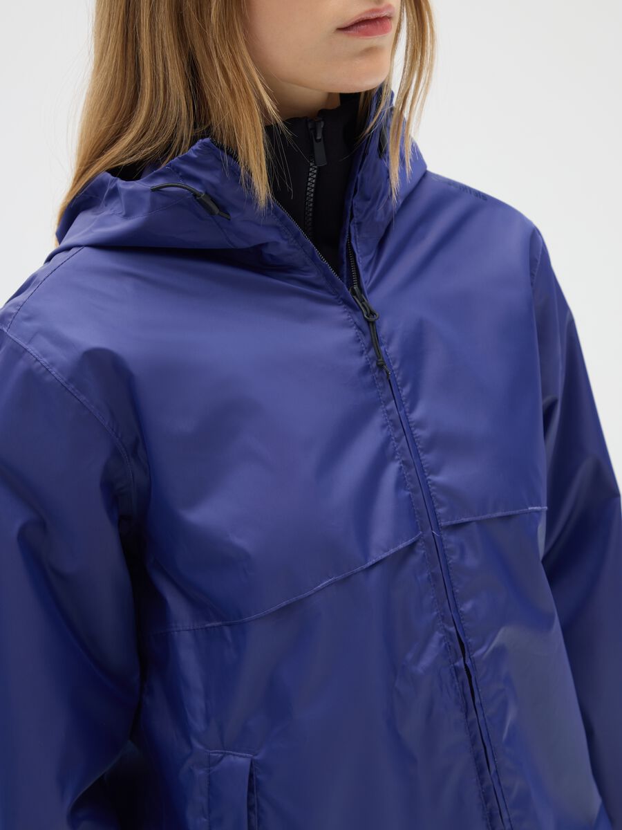 Women's blue regular fit jacket_3
