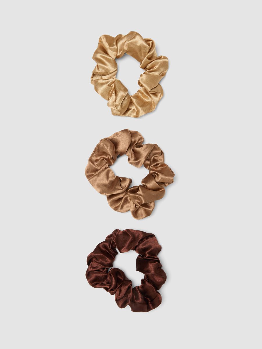 SINCERELY HAIR Medium Satin Scrunchies, 3-Pack, Mocha_1