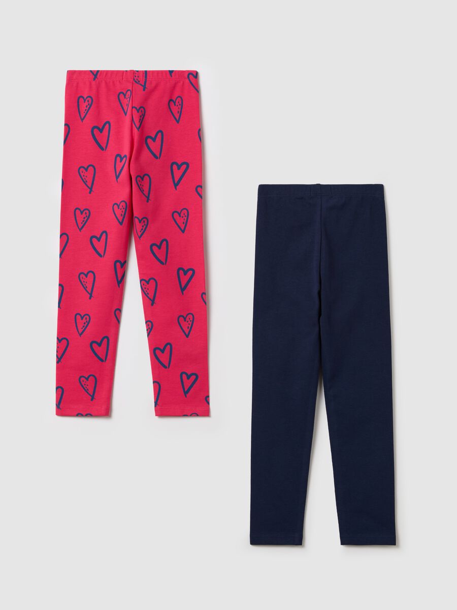 Two-pack leggings in stretch cotton_1