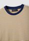 Multicolour striped pure cotton t-shirt regular fit_5