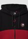 Black and Red Cotton-Blend Full-Zip Hoodie_2