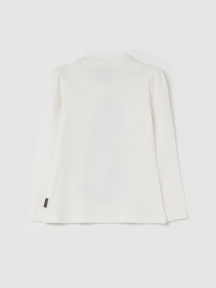 T-shirt with mock neck and Gorjuss print_1