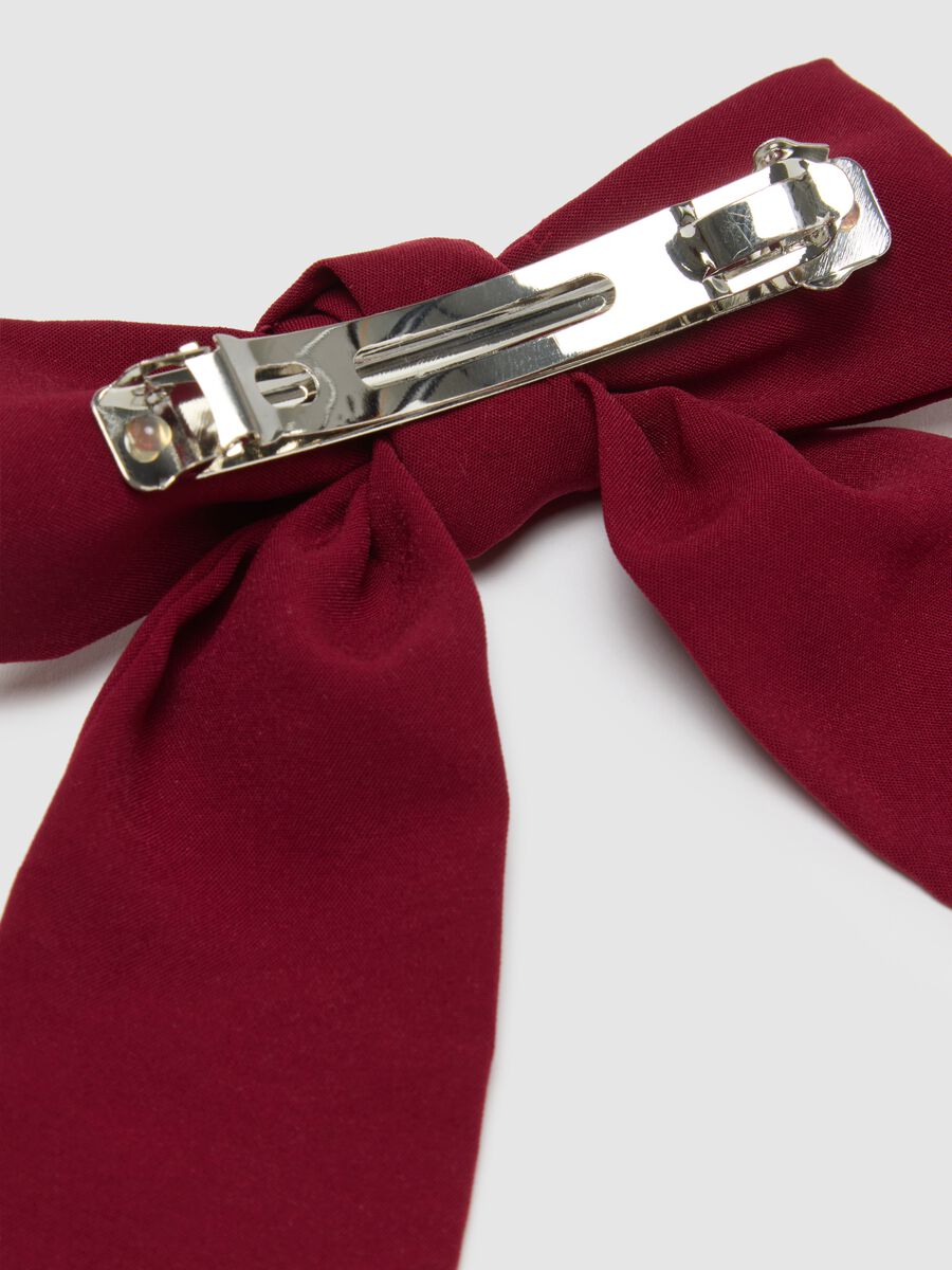 Fiocco rosso ornamentale per capelli_2