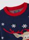 Kid's Regular Fit Multicolour Striped Christmas Sweater_2