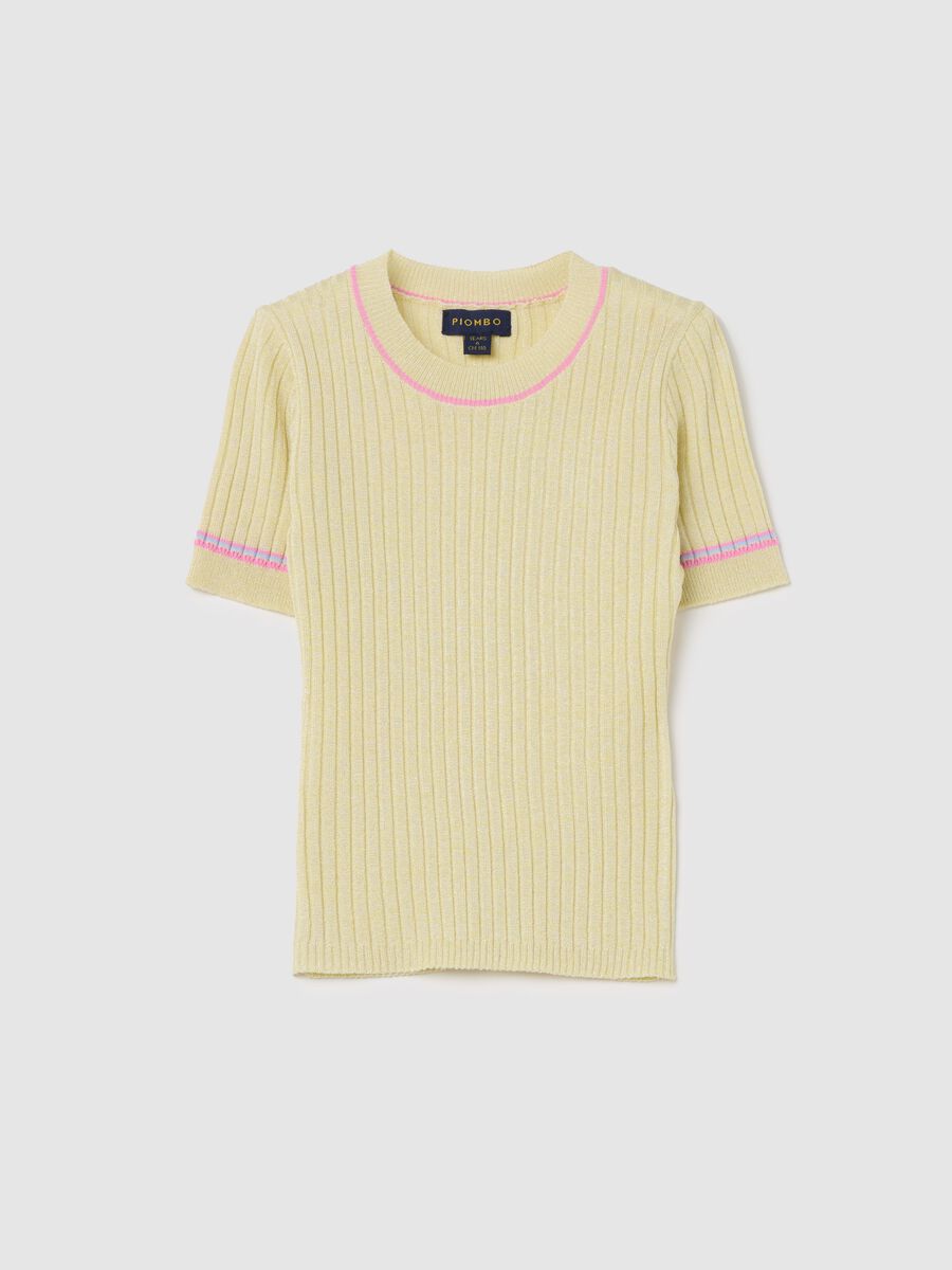 T-shirt in ribbed jersey with lurex_3