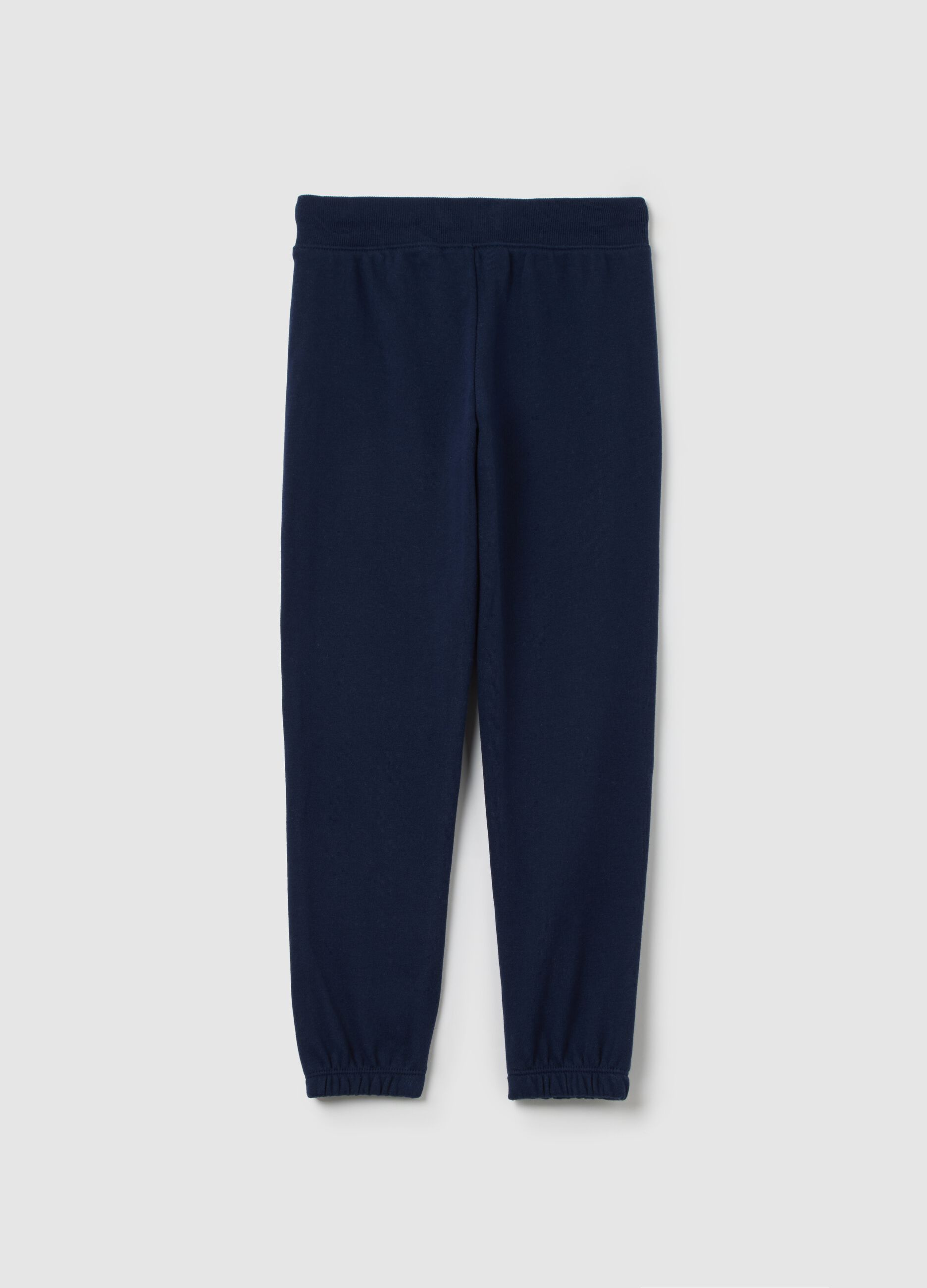 Blue joggers with logo