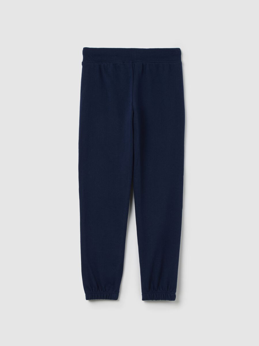 Blue joggers with logo_1
