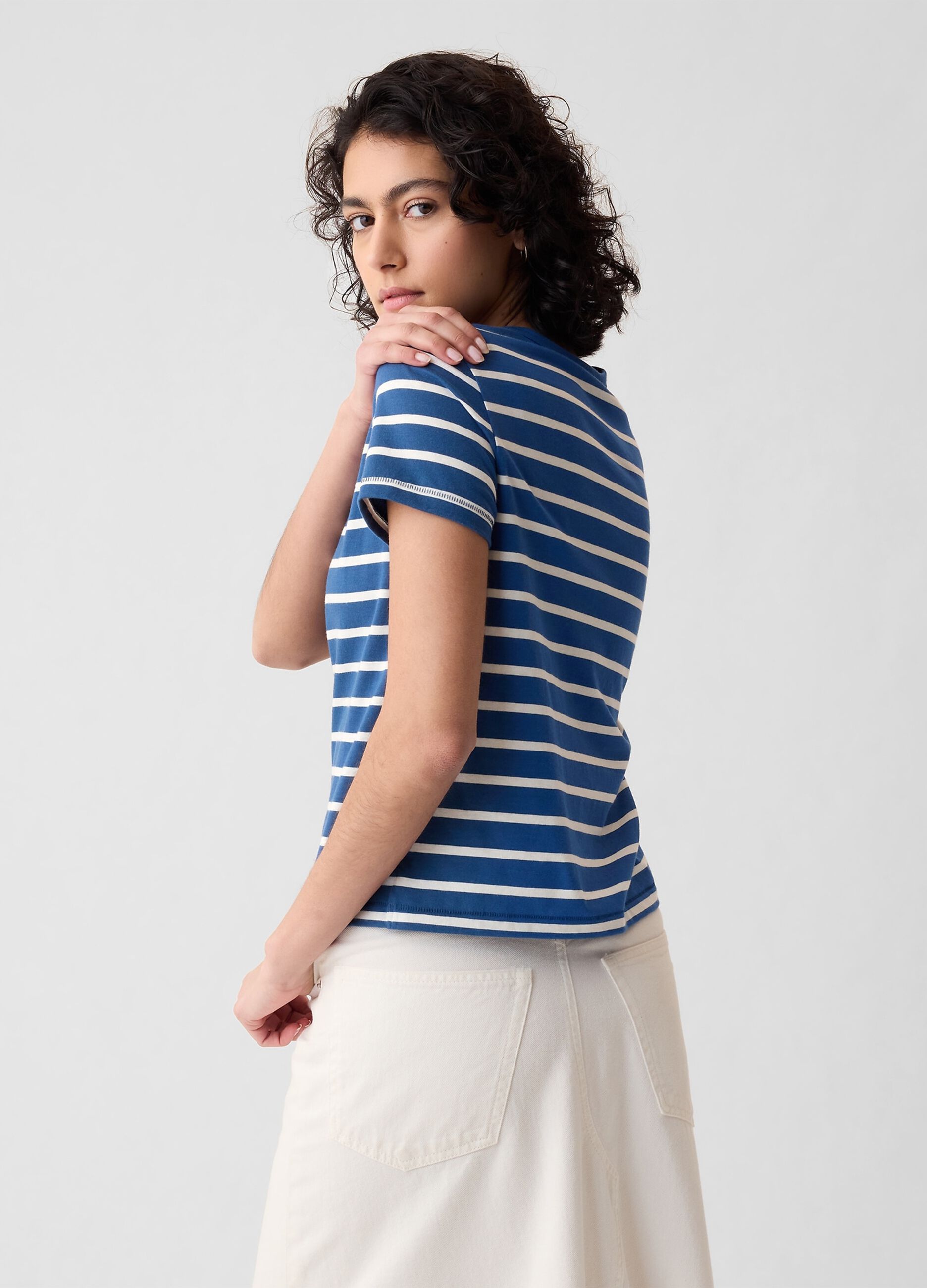 Organic cotton T-shirt with round neck