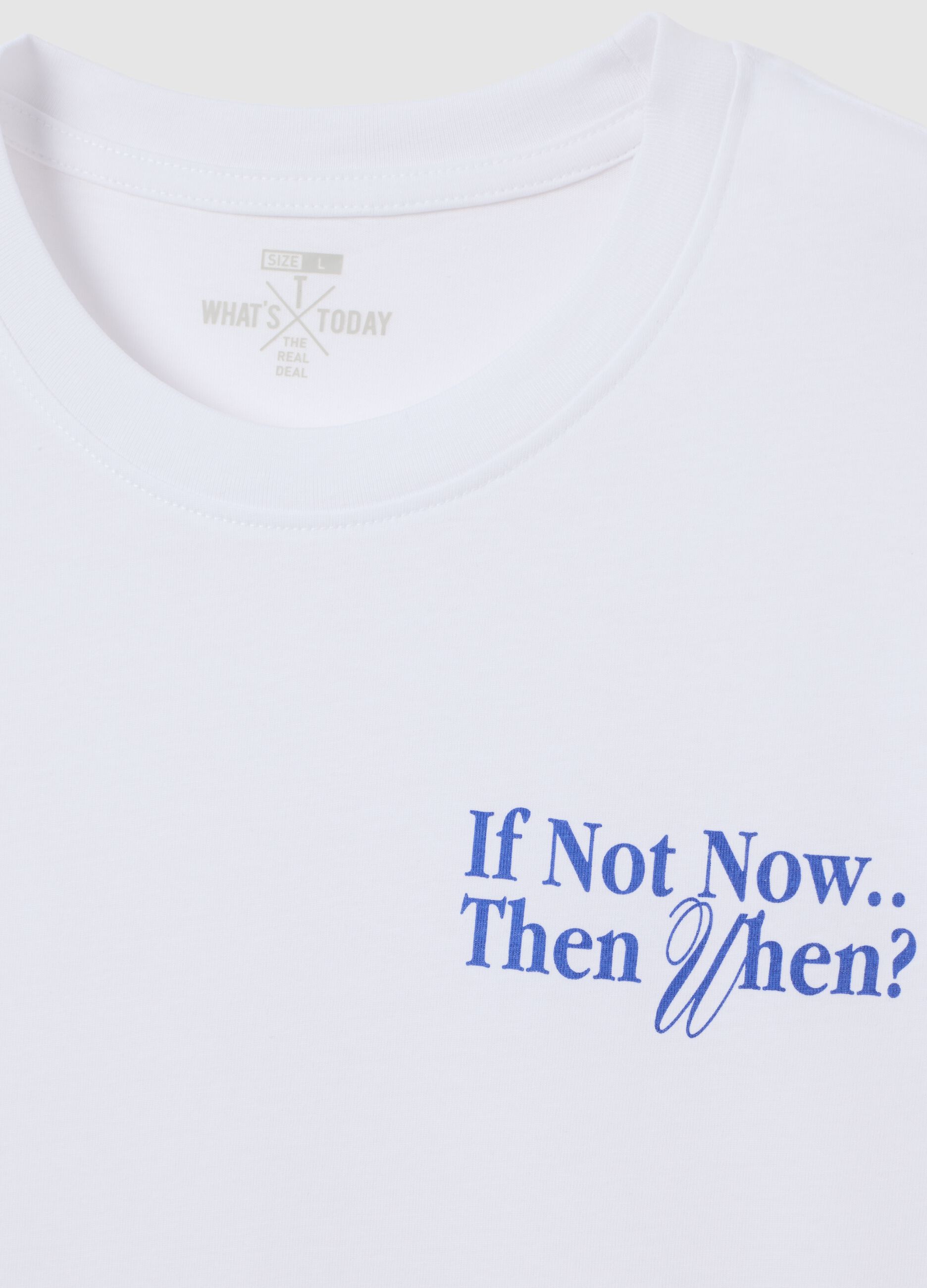 White pure cotton T-shirt regular fit
