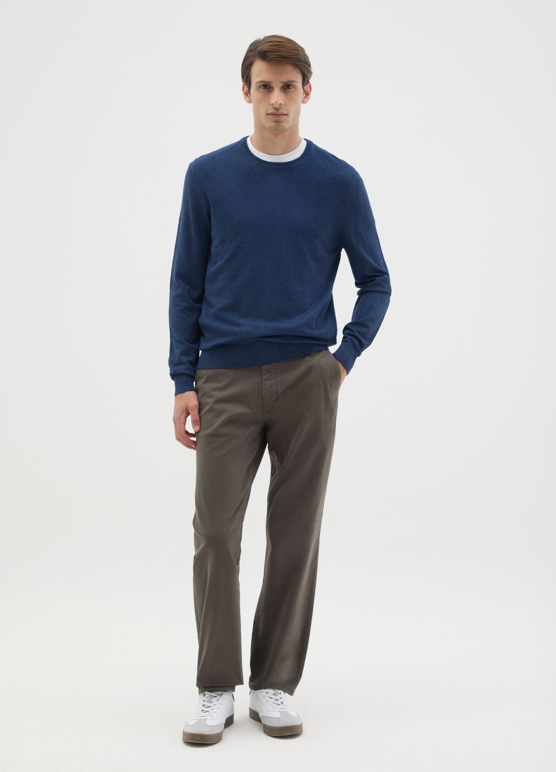 Blue Regular Fit Sweater