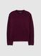 Red regular fit pullover with round neckline_4