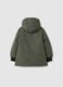 Green regular fit children's jacket with hood_1