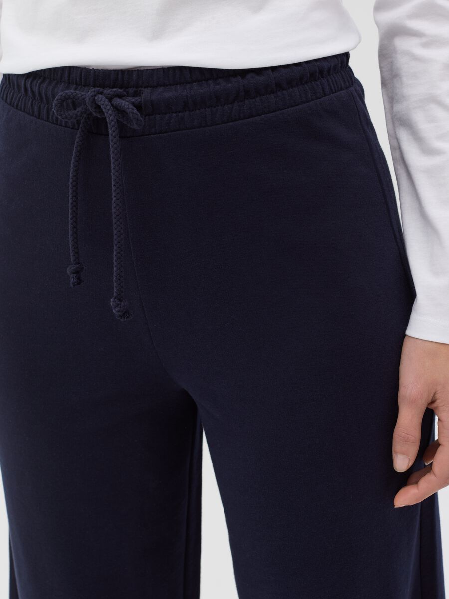 Wide-leg joggers in fleece_2