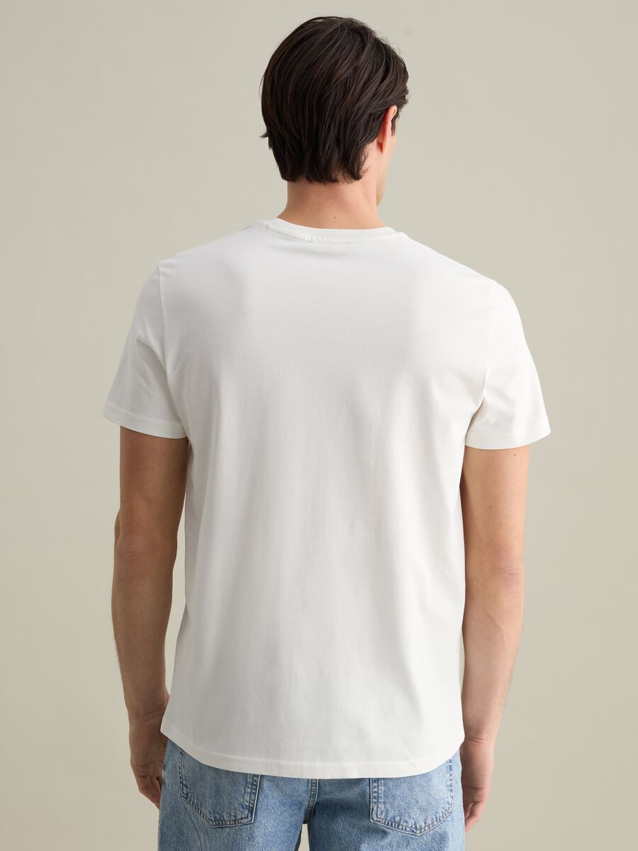 White T-shirt with California surf graphic print_2