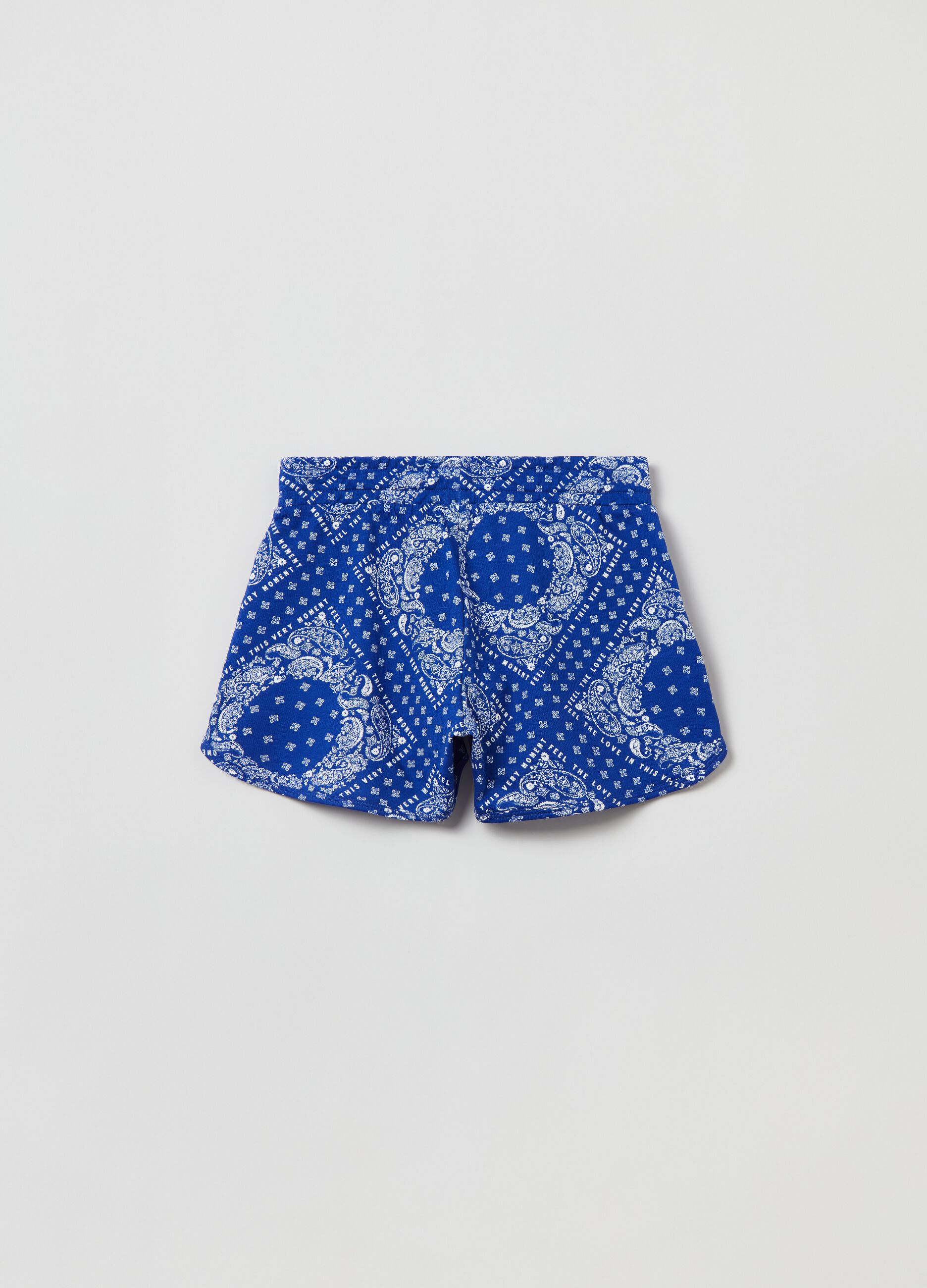 Shorts in French Terry con stampa bandana_2