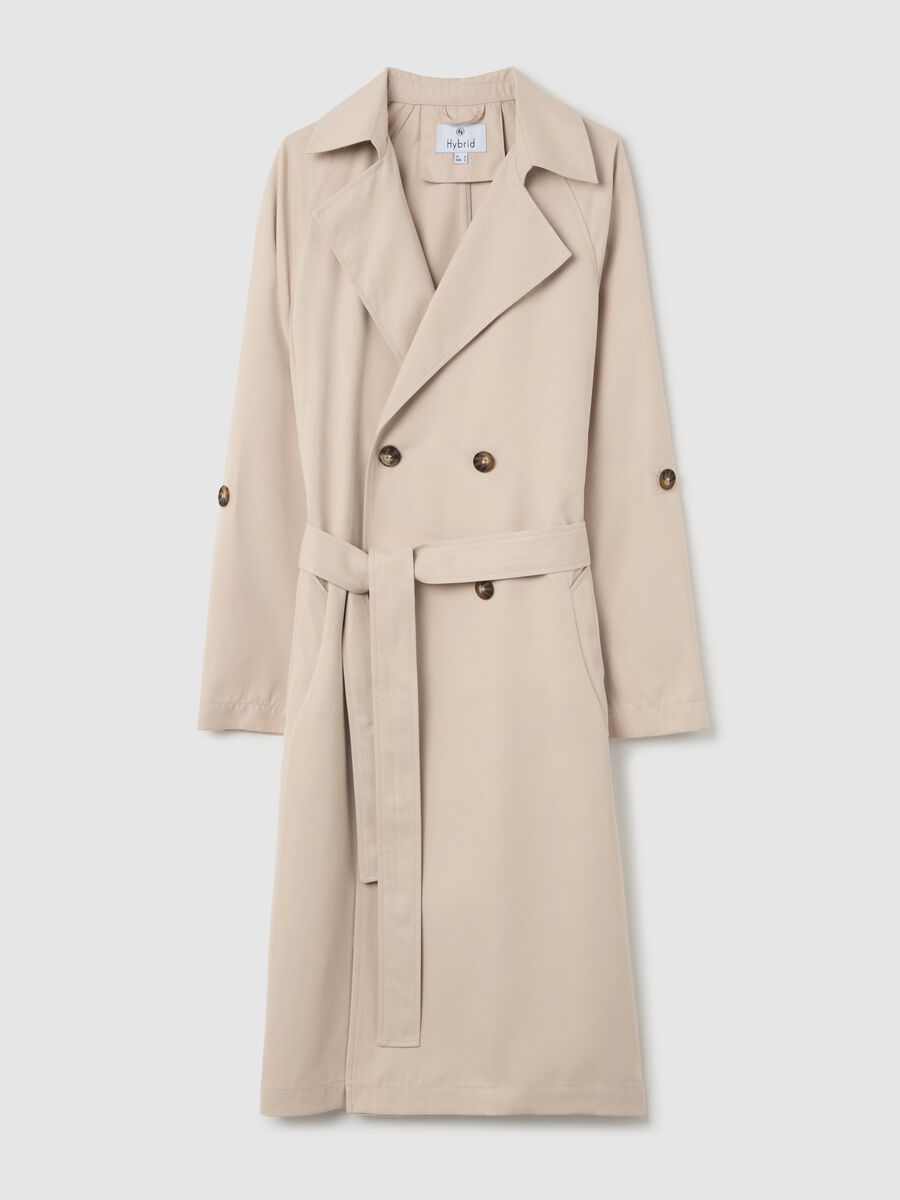 Double-breasted trench coat with buttons and belt_4