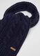 Blue Children's Scarf with Cable Pattern_1