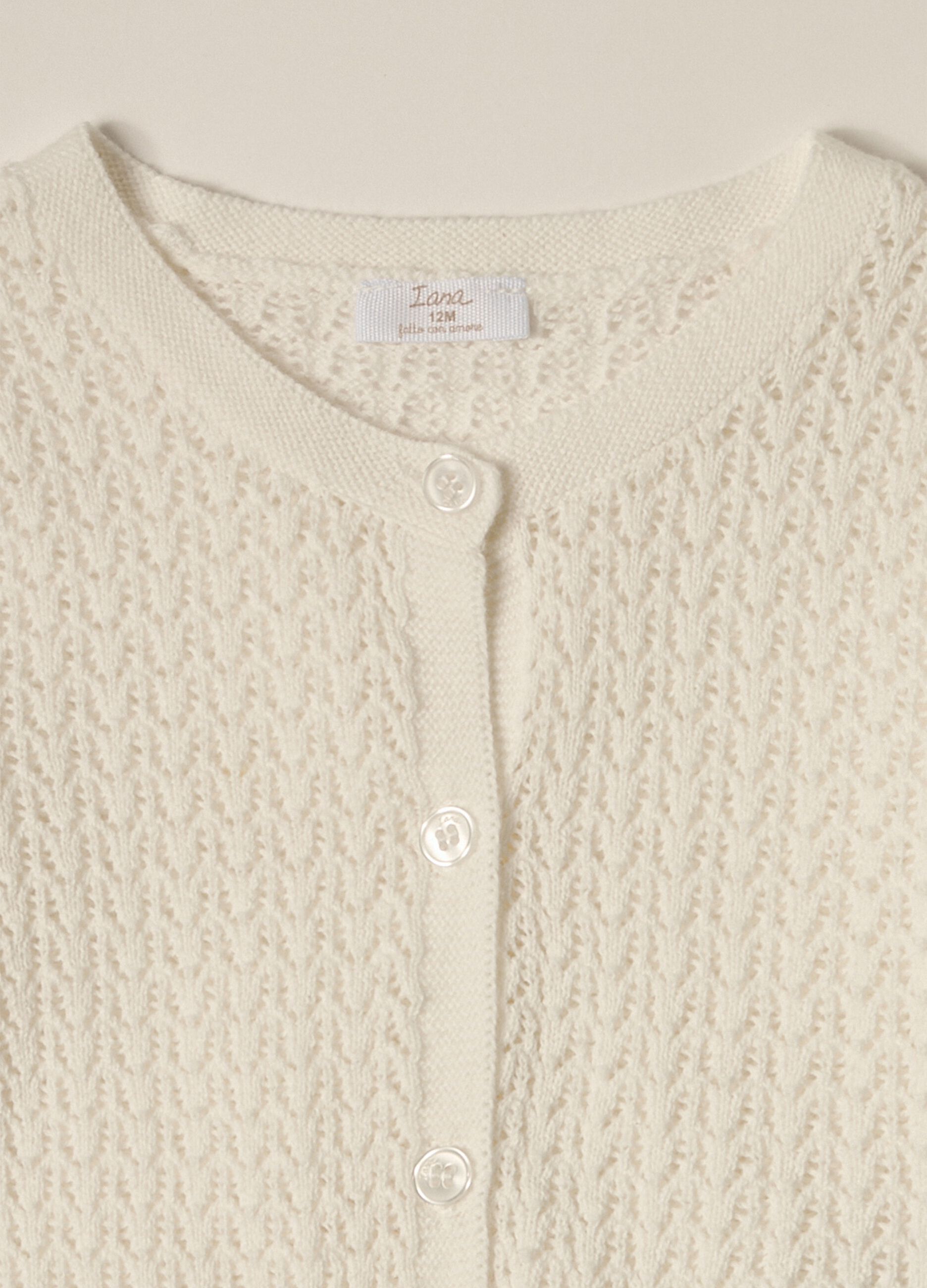 IANA newborn girl knit cardigan in 100% cotton
