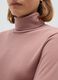 Regular fit pink cotton-blend turtleneck_3