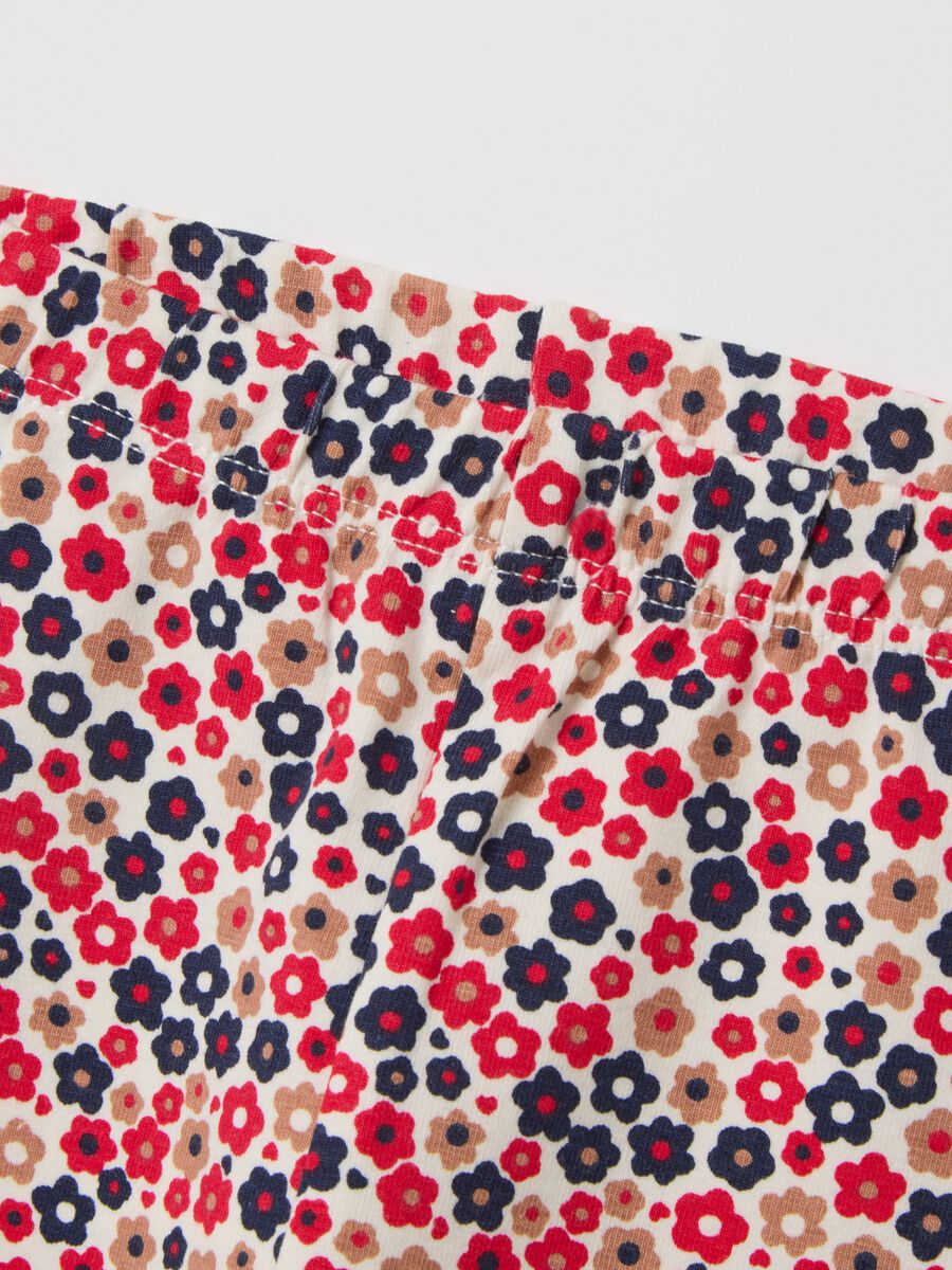 Girls' multicolour cotton skinny fit leggings_2