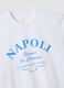 White pure cotton T-shirt with print, regular fit_5