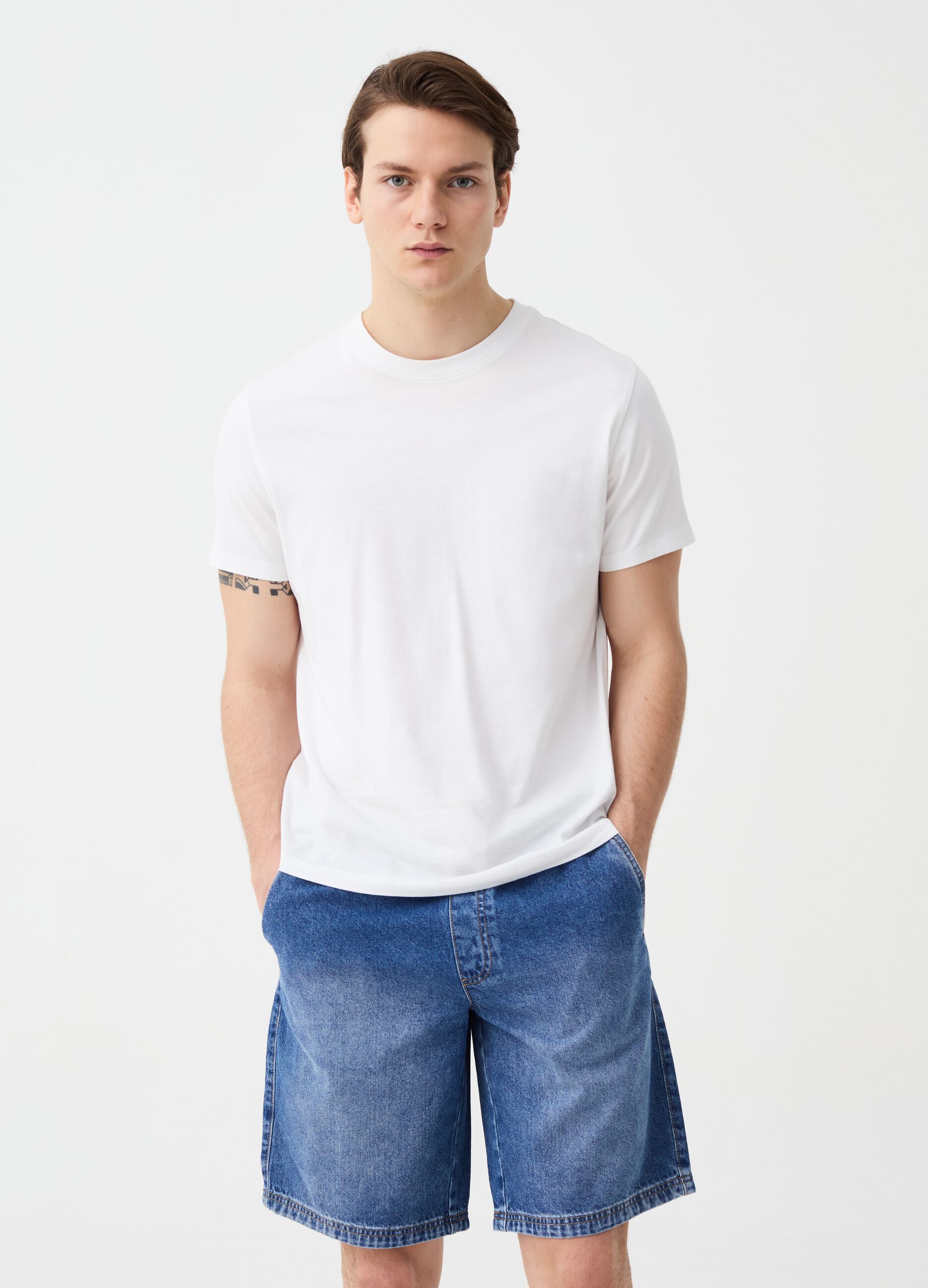 Ovs Bermuda chino jogger in denim