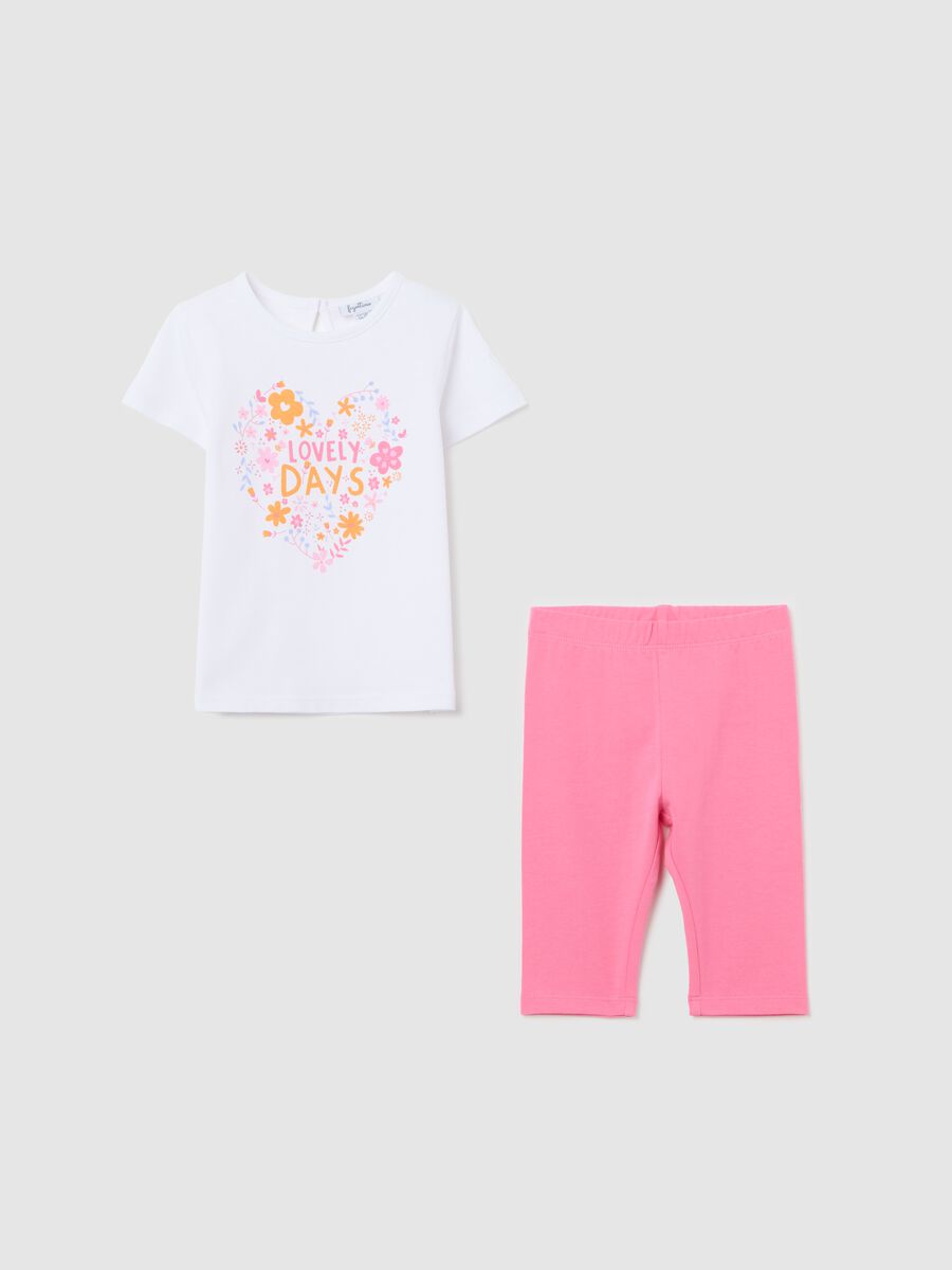 Jogging set with print in cotton_0