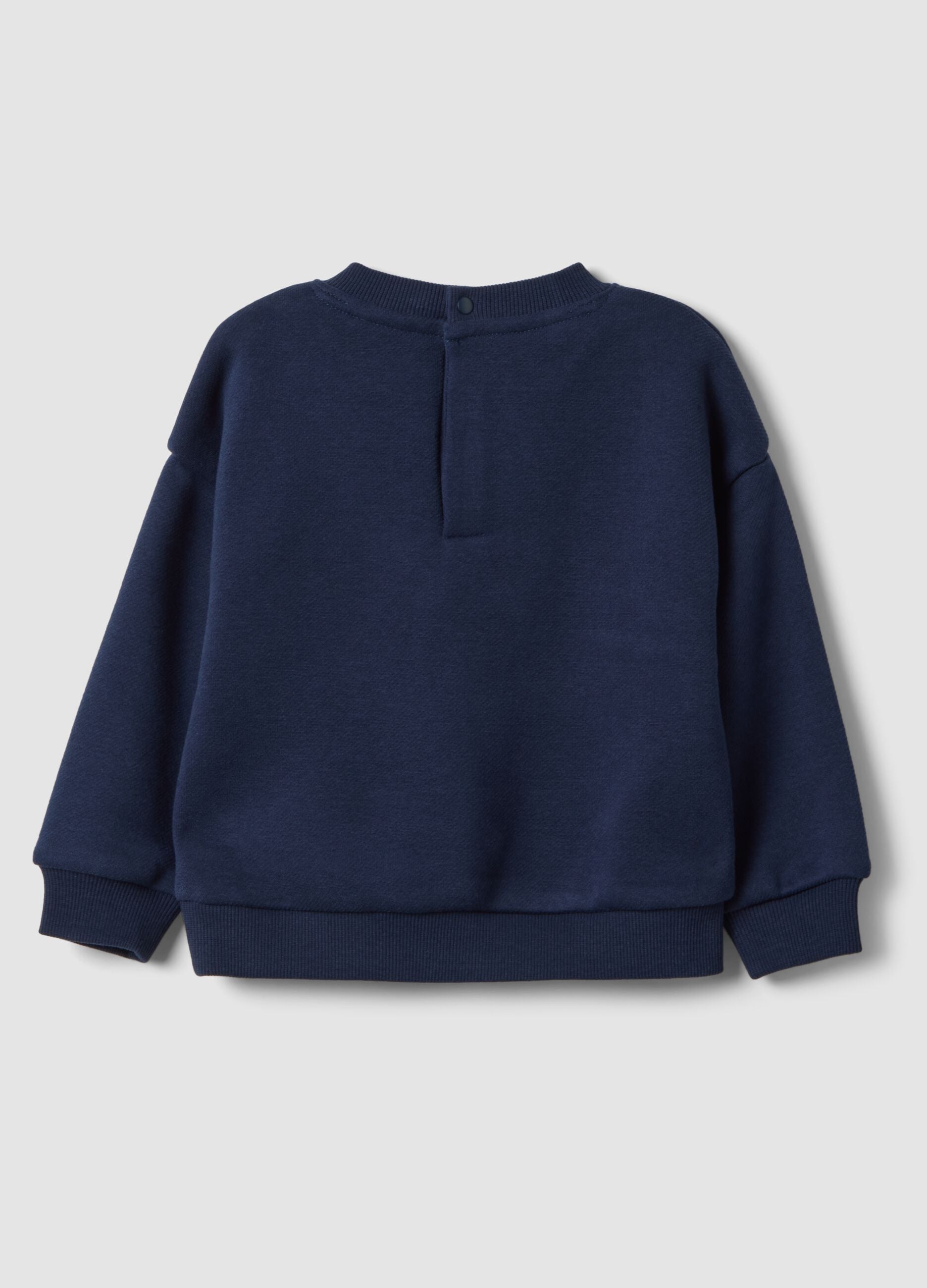 Felpa blu navy in misto cotone con girocollo Mario Kart