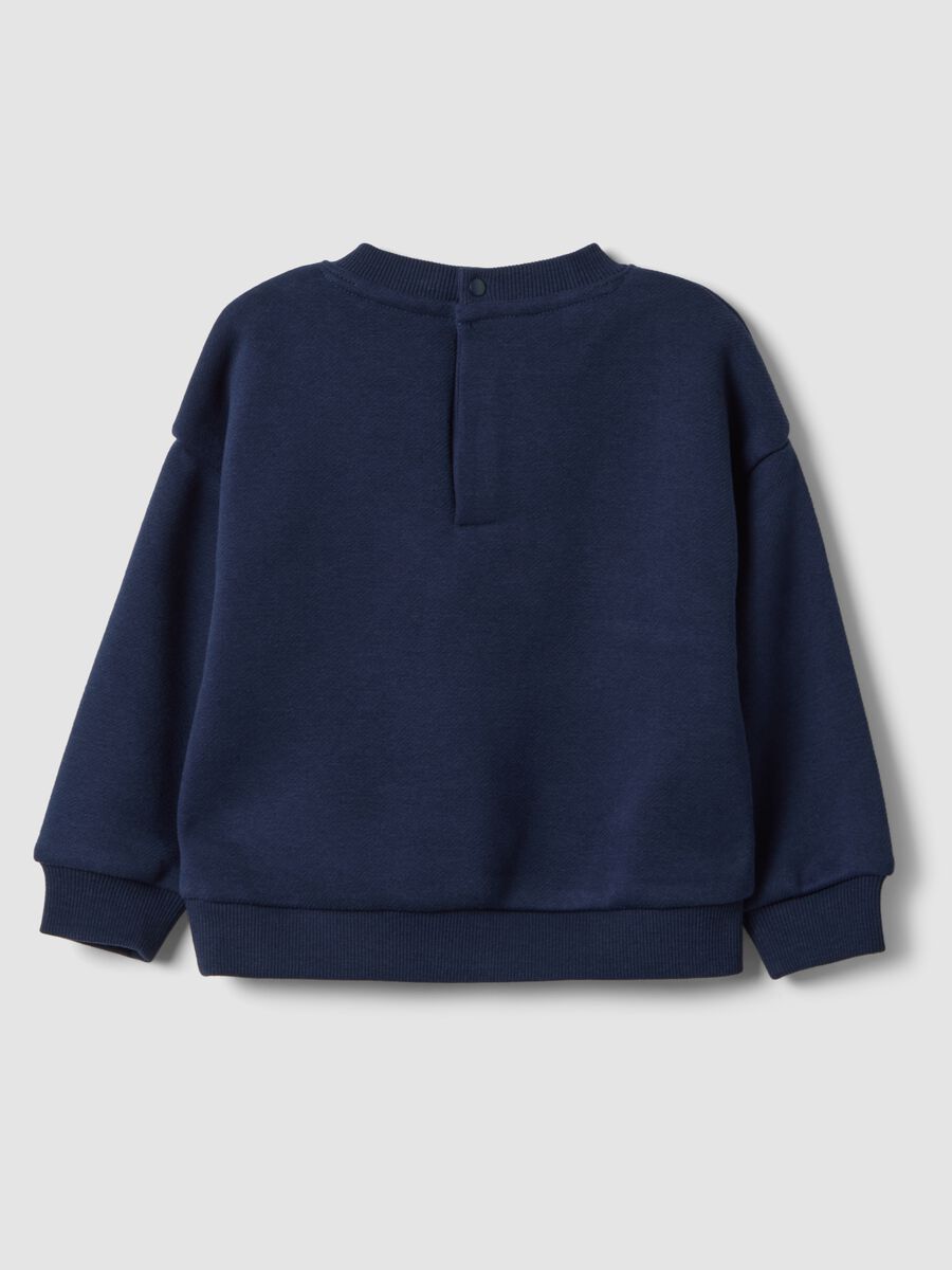 Felpa blu navy in misto cotone con girocollo Mario Kart_1
