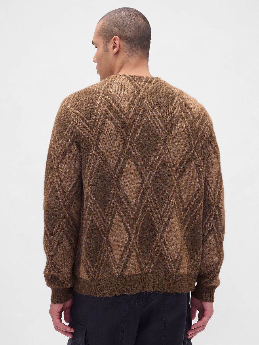 Brown Cardigan in Wool and Alpaca Blend_1
