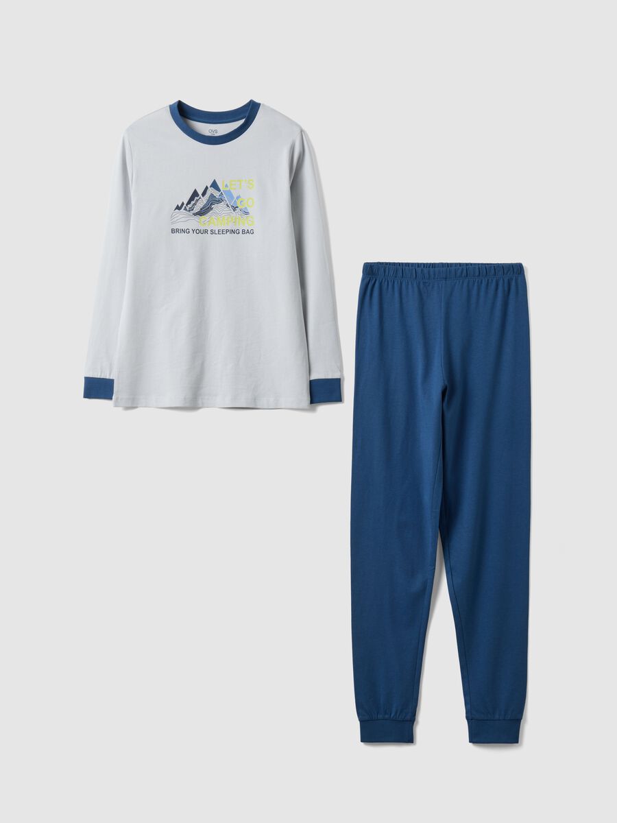 Multicolour pure cotton pyjamas for boys, regular fit with print_0