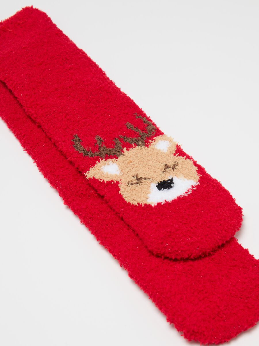 Long socks with Rudolph the reindeer design_2