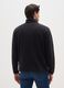 Black fleece regular fit zip jumper_2