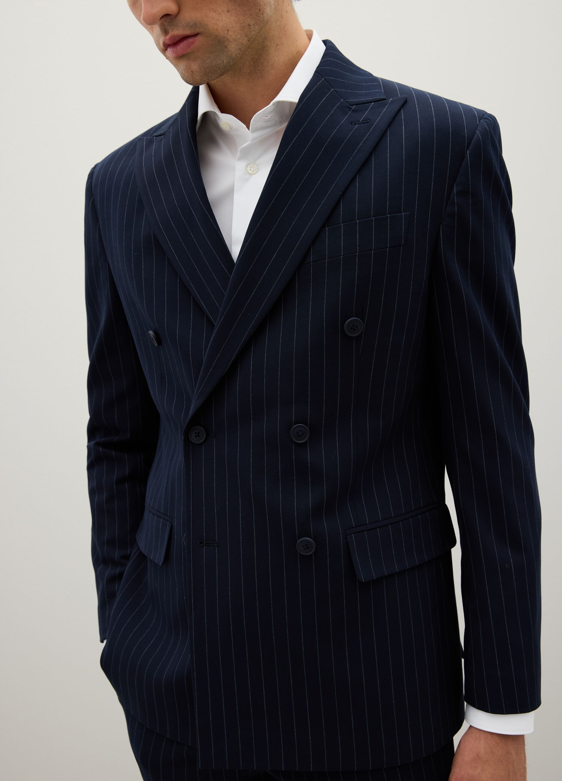 Completo in misto blu regular fit