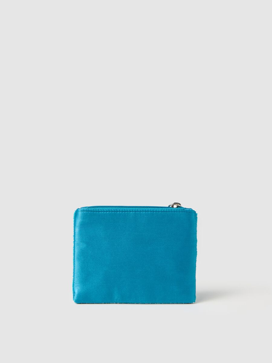 Blue wallet with glass decorations_1
