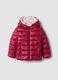 Reversible Ultralight Pink and Red Hooded Zip Jacket for Girls_1