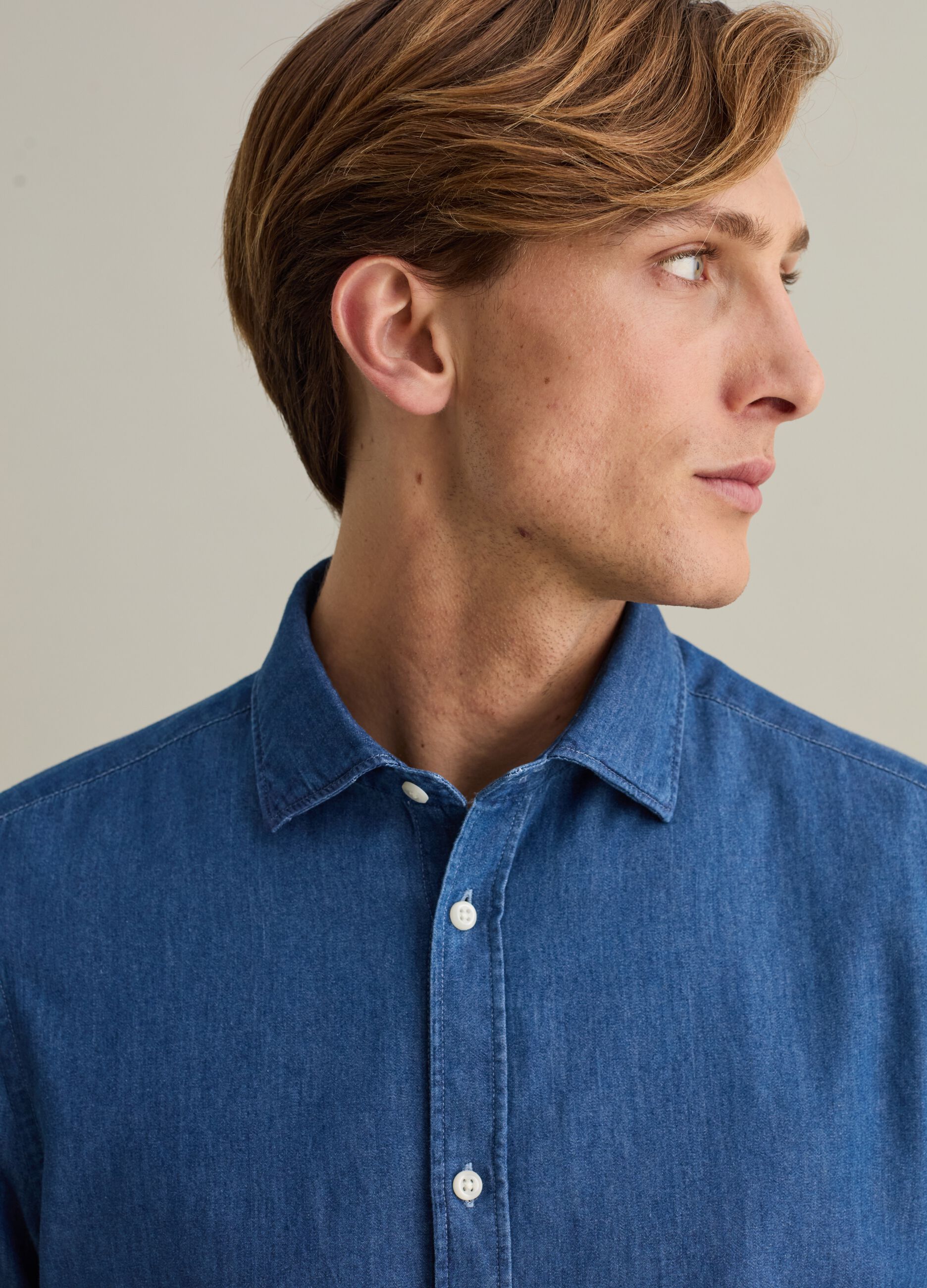 Camicia regular fit in denim