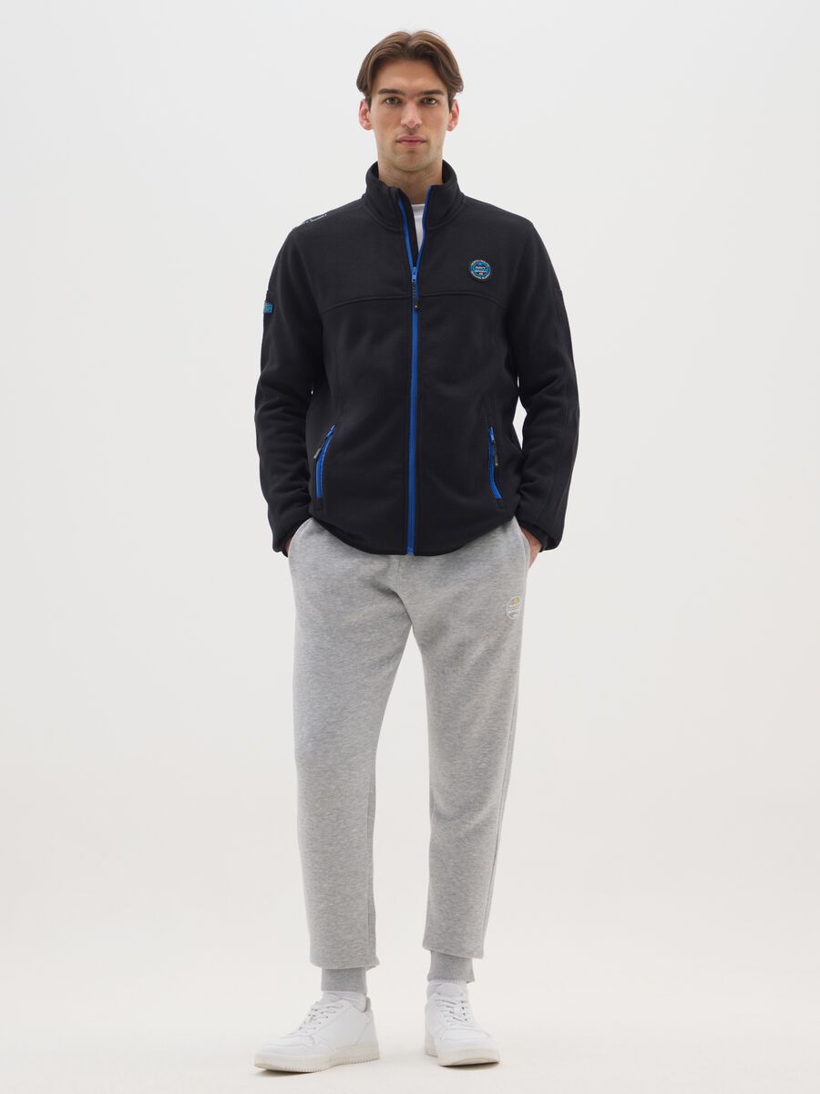 Pantaloni sportivi grigi elasticizzati _0