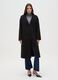 Black long coat in wool and cashmere blend regular fit_1