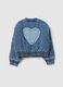 Denim bomber jacket with heart patch_1