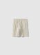 Children's beige pure cotton shorts in regular fit_0
