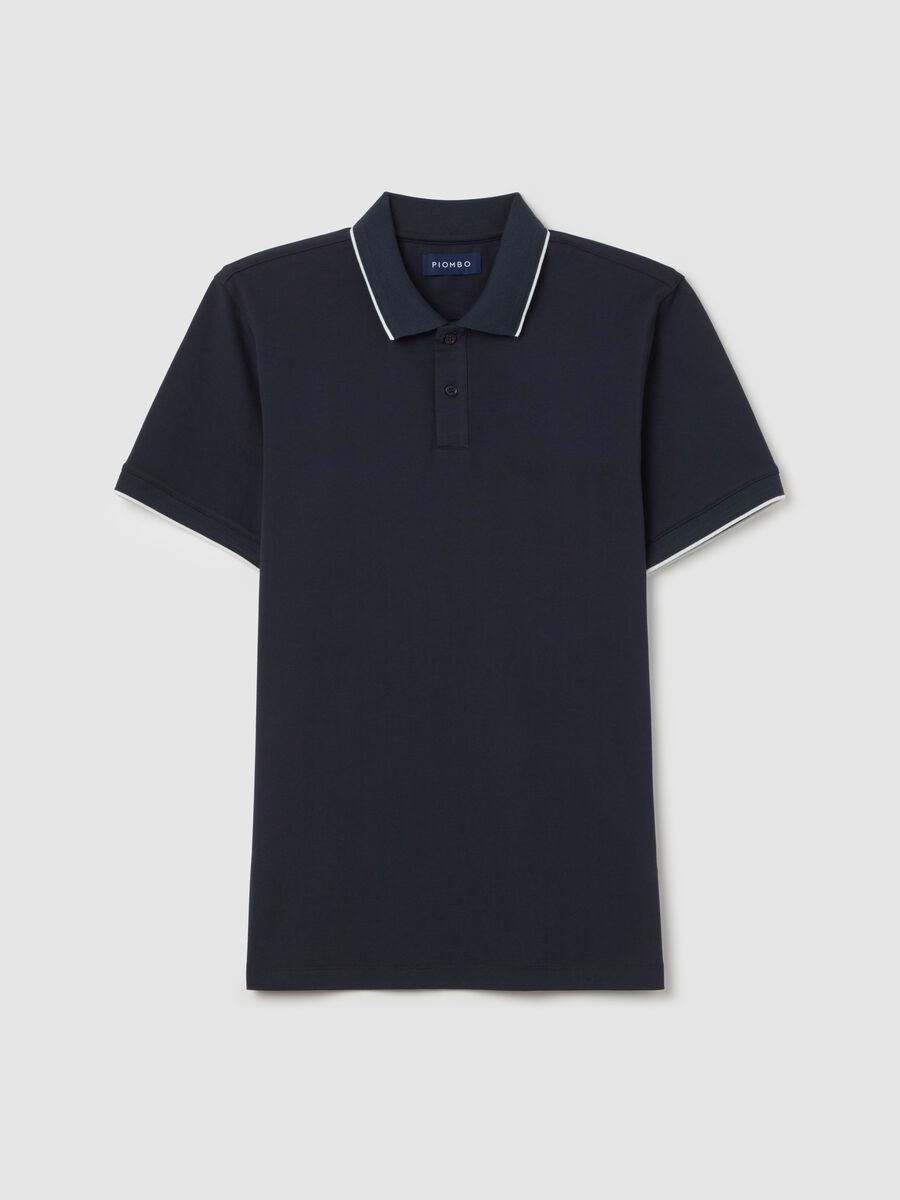 Polo shirt in technical fabric with contrasting edging_4