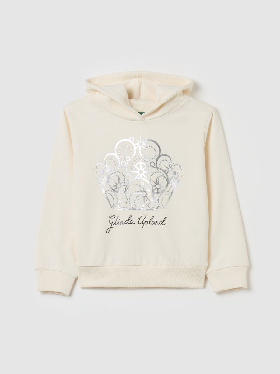 Sweatshirt with hood and Wicked print in foil_0