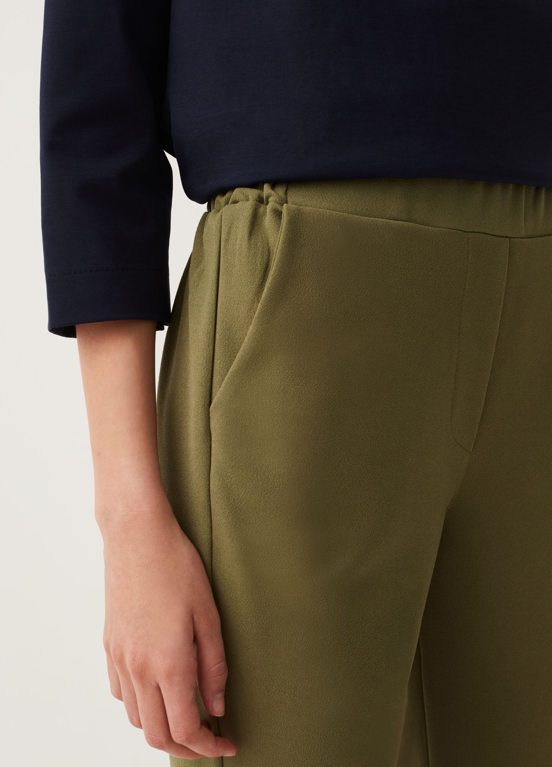 Pantaloni a sigaretta con risvolti Hybrid_3