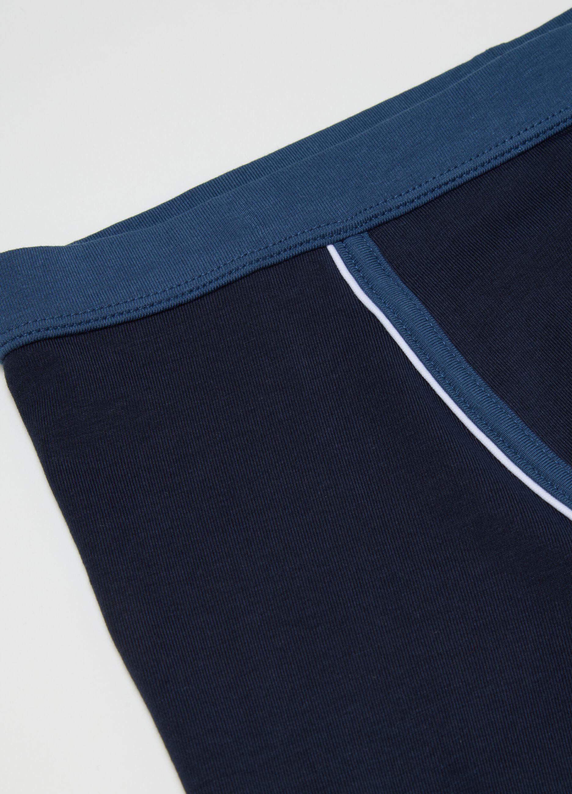 Boys' blue cotton blend regular fit boxers