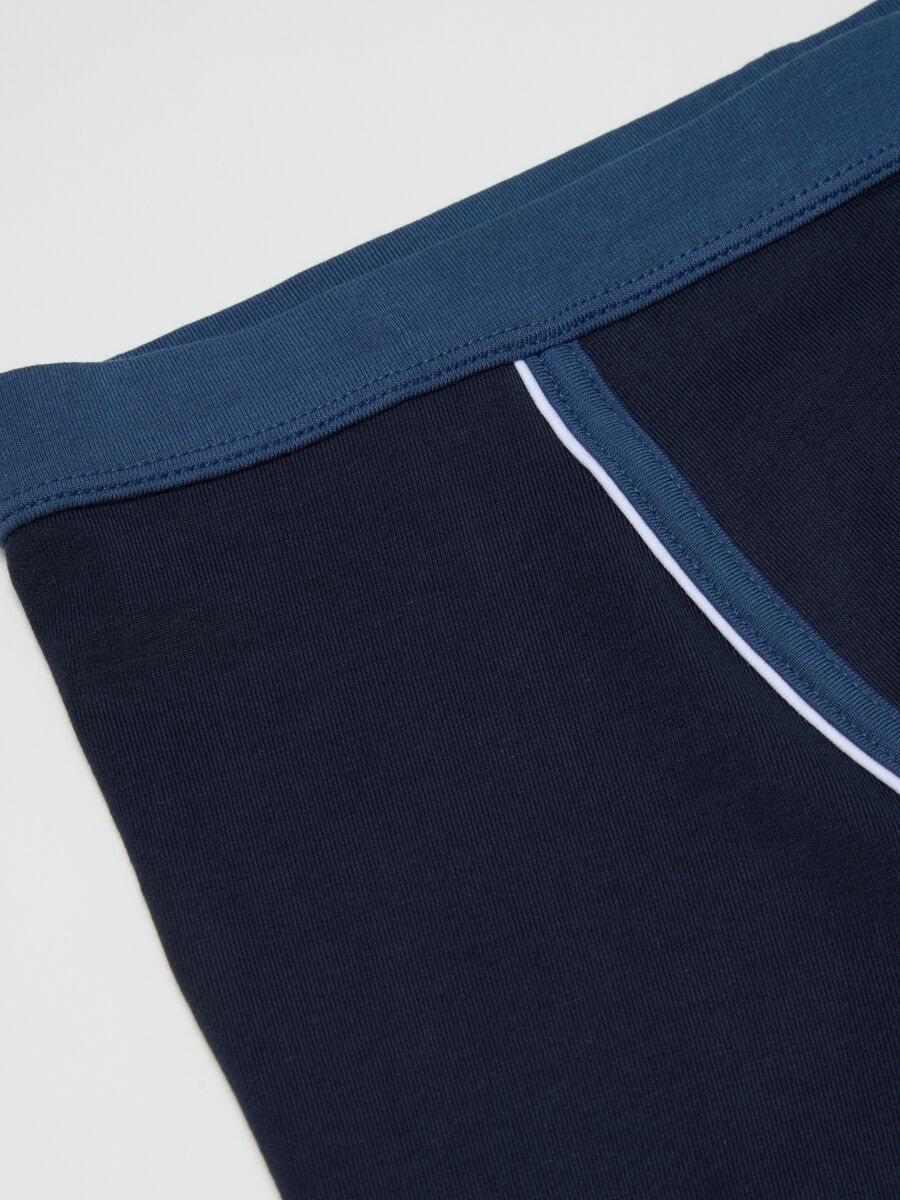 Boys' blue cotton blend regular fit boxers_2
