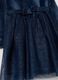 Baby girl's stretch blue velour dress with glitter_3